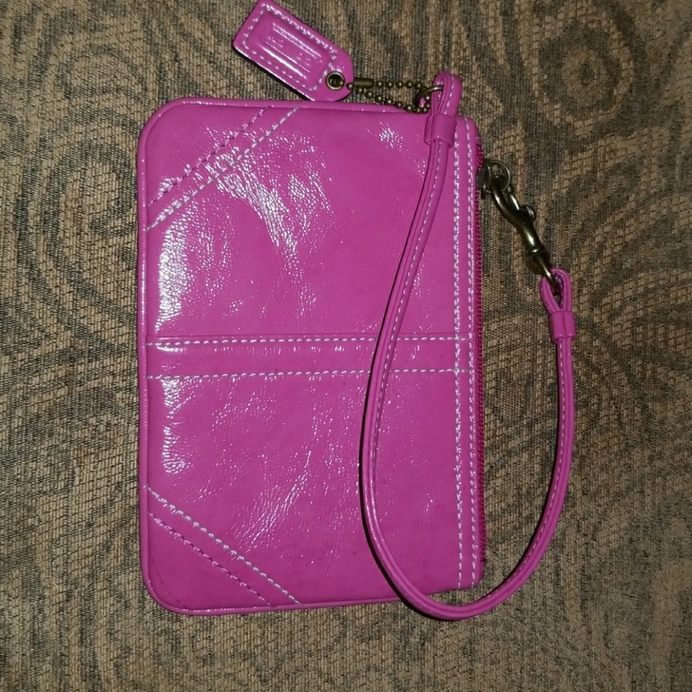 Pink Coach Wristlet